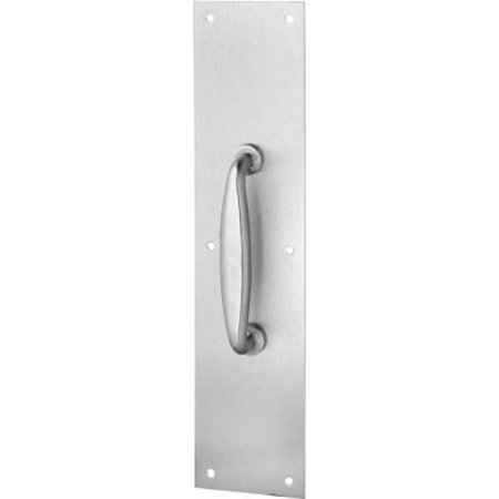 YALE COMMERCIAL Rockwood Pull Plate, 4"L x 16"H, Satin Stainless Steel, 5-1/2" CTC 85772